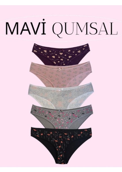 Desenli Bikini 5'li Set