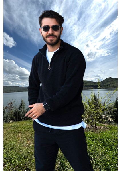 Erkek Triko Kazak Fermuarlı Dik Yaka fırsatları