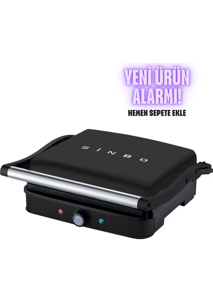 2000W Mat Siyah Tost Makinesi, Pratik ve Şık Tasarım