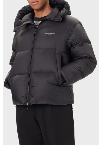 Regular Fit Kapüşonlu Dik Yaka Kapitoneli Şişme Mont Erkek Mont XM001115 AF16589 UC001