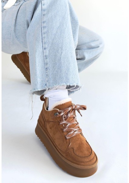 Muden Taba Süet Bağcıklı Bot