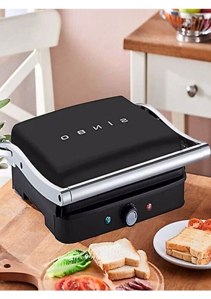 2000W Mat Siyah Tost Makinesi, Pratik ve Şık Tasarım indirimleri