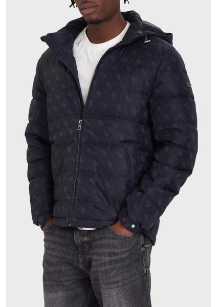 Monogram Logolu Relaxed Fit Kapüşonlu Suya Dayanıklı Mont M5BL0BW2322 Erkek Mont M5BL0B W2322 Fbdb