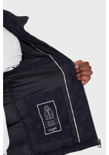 Monogram Logolu Relaxed Fit Kapüşonlu Suya Dayanıklı Mont M5BL0BW2322 Erkek Mont M5BL0B W2322 Fbdb
