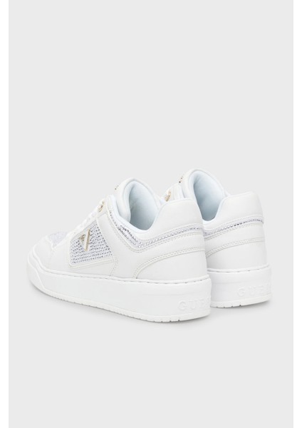 Delove2 Taş Detaylı Logolu Sneaker Ayakkabı FLTDL2LEA12 Bayan Ayakkabı Fltdl2 LEA12 Whıte fırsatları