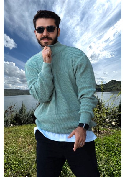 Erkek Triko Kazak Fermuarlı Dik Yaka fırsatları