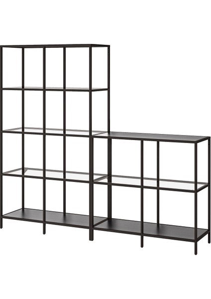 Açık Raf Ünitesi, Venge-Cam, 200X36X175 cm