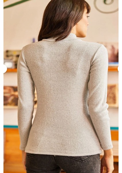 Grey Moda Yarım Balıkçı Şardonlu Kaşkorse Kazak fiyatları