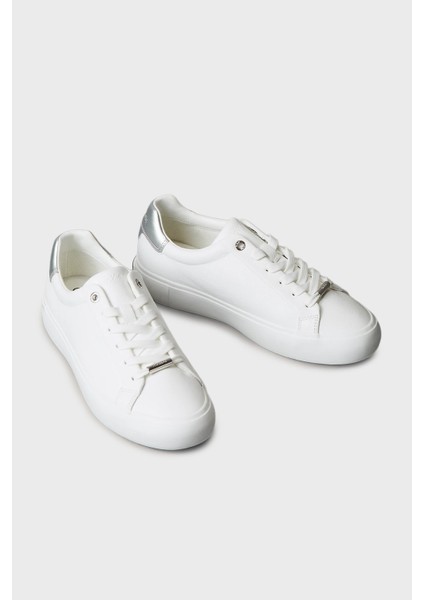 Logolu Deri Sneaker Ayakkabı HW0HW026780LC Bayan Ayakkabı HW0HW02678 0lc fiyatları