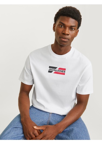 Bisiklet Yaka Logo Baskili Tisört - Corp