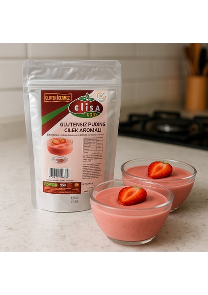 Kepez Ekmek Elisa Glutensiz Çilekli Puding 100 Gram fiyatları