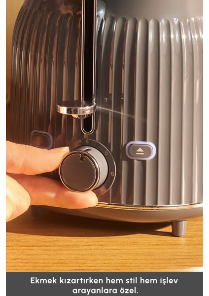 Gri Renkli 2 Dilim Kapasiteli Ekmek Kızartma Makinesi fırsatları