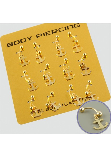 Ds-Derin Çapa Çelik Piercing 1 Adet-Siyah