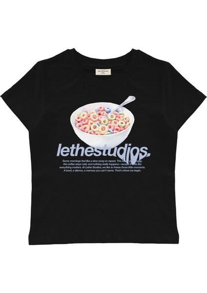 Dreams Baskılı Baby Tee Crop Top