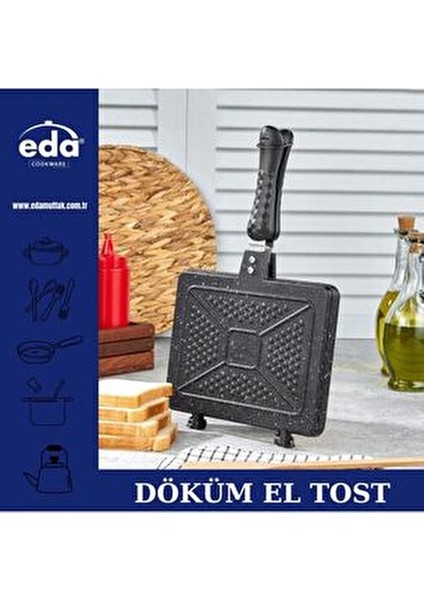 Döküm Granit Çift Taraflı Tava 24x17 cm PFOA İçermeyen Siyah Ergonomik Tasarım fiyatları