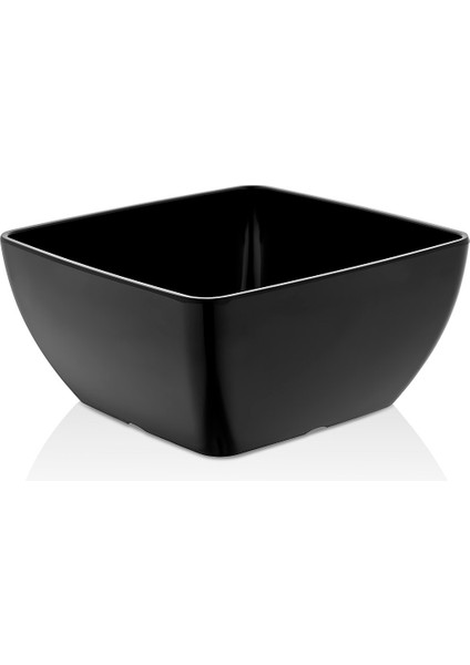 42025.BL - Corona 2'li Siyah Kare Kase 25X25 Cm, Thermoset Melamin