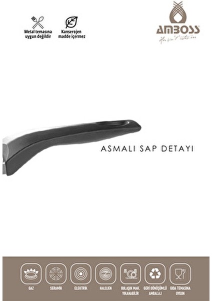 Mocca Krep Tavası Titanyum Kaplama 26 cm Siyah Renk Yapışmaz Özellikli indirimleri