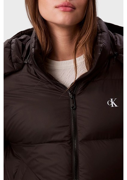 Suya Dayanıklı Boxy Fit Çıkarılabilir Kapüşonlu Şişme Mont LV047D501GUB1 Bayan Mont LV047D501G Ub1