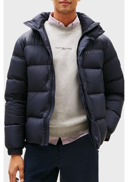 Kapitoneli Su Itici Regular Fit Şişme Mont Erkek Mont MW0MW40613 Dw5