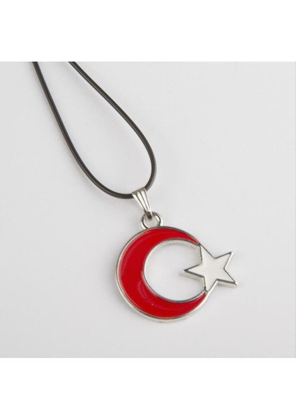 Ds-Derin Kırmızı Ayyıldız Kolye-Siyah fiyatları