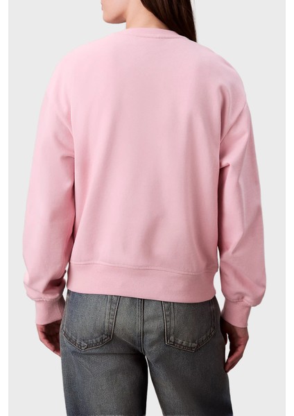 Pamuklu Relaxed Fit Bisiklet Yaka Kısa Sweat LV047B234GTE0 Bayan Sweat LV047B234G Te0 modelleri