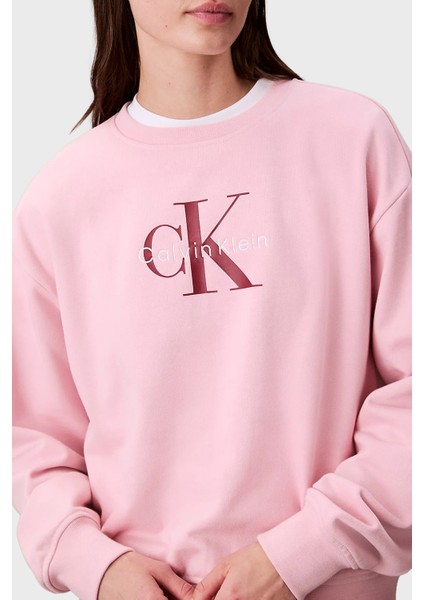 Pamuklu Relaxed Fit Bisiklet Yaka Kısa Sweat LV047B234GTE0 Bayan Sweat LV047B234G Te0 fırsatları