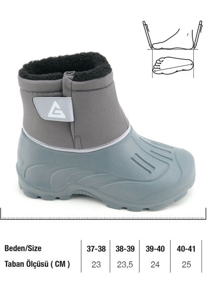 Erkek Kışlık Içi Peluşlu Su Geçirmez Tek Cırt Cırtlı Boğazdan Ayarlanabilir Rahat Taban Günlük Eva Kar Bot Çizme fiyatları