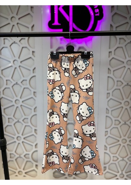 Kız Çocuk Ispanyol Paça Mevsimlik Esnek Rahat Tayt 5-10 Yaş modelleri