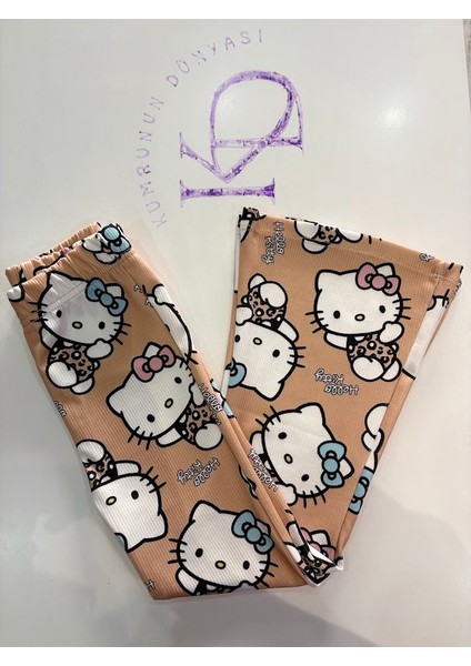 Kız Çocuk Ispanyol Paça Mevsimlik Esnek Rahat Tayt 5-10 Yaş