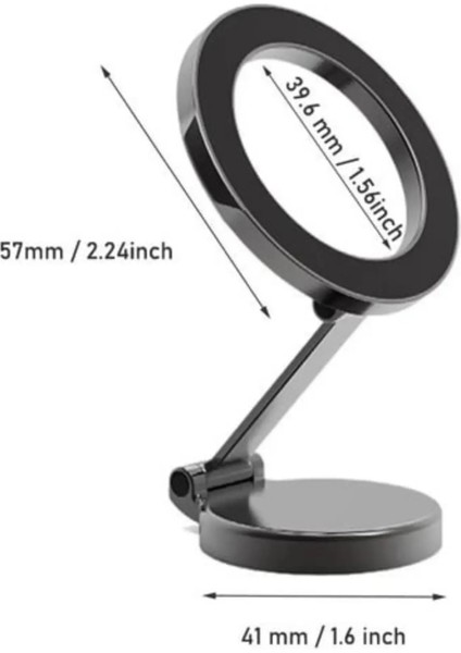 Magsafe Mıknatıslı Magnetik Stand Araç Içi Telefon Tutucu (Wireless Şarj Yapmaz) Siyah modelleri