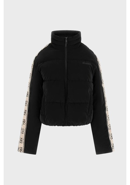 Kapitoneli Logolu Regular Fit Dik Yaka Şişme Mont V5BL11WGYC2 Bayan Mont V5BL11 Wgyc2 Jblk fiyatları