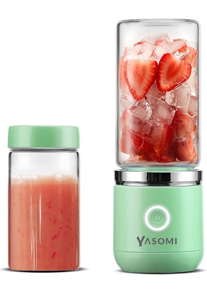 Taşınabilir Kablosuz Cam Smoothie El Blenderi, Yeşil, Güvenli ve Türkiye Garantili modelleri