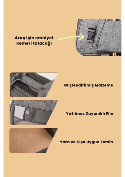 Çok Fonksiyonlu Ayrılabilir Tekerlekli Kedi Taşıma Çantası modelleri