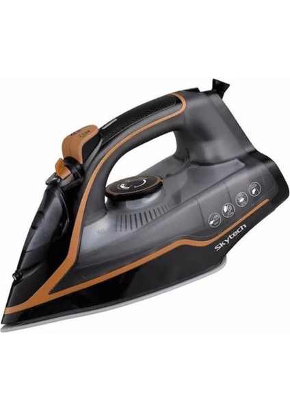 2200W Buharlı Ütü, Siyah, Güçlü ve Verimli Dikişsiz Ürün