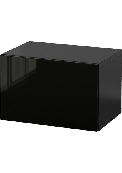 Duvar Dolabı, Venge-Parlak Cila-Siyah, 60X42X38 Cm, Selsvıken