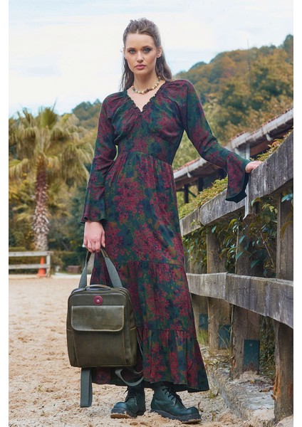 Yakası Lastikli Ispanyol Kol Kışlık Elbise fırsatları