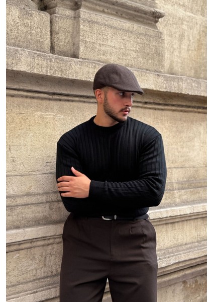 Fella Erkek Fitilli Triko Bisiklet Yaka Regular Fit Kazak fırsatları