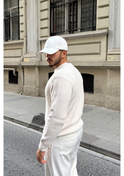 Koba Erkek Selanik Örgü Oversize Bisiklet Yaka Kalın Kazak fırsatları