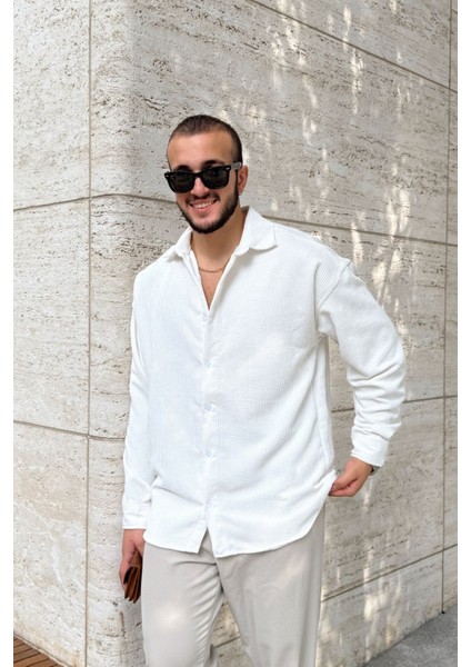 Yotau Erkek Oversize Fit Kadife Uzun Kollu Gömlek Ceket fiyatları