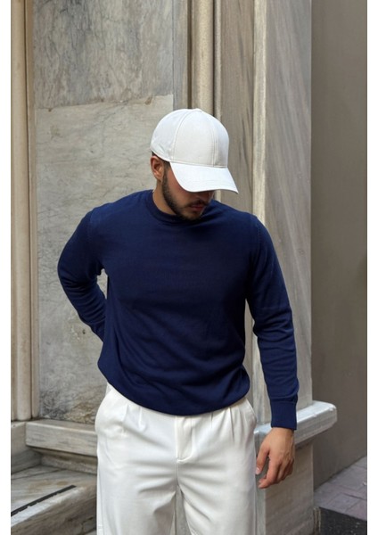 Acton Erkek %100 Organik Pamuk Bisiklet Yaka Triko Kazak fırsatları