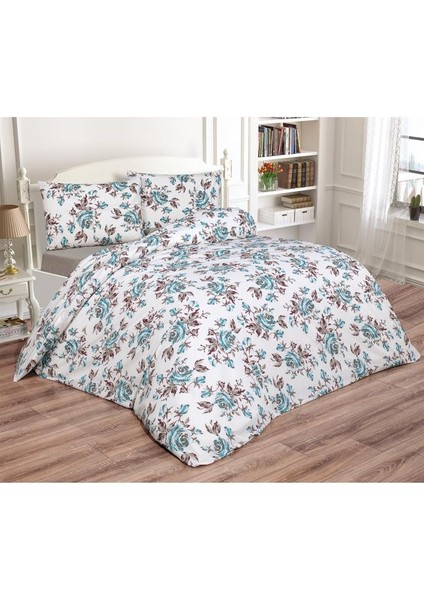 Tasya Çift Kişilik Lastikli Çarşaflı Nevresim Takımı Mavi fiyatları