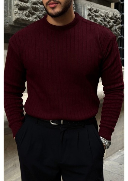 Fella Erkek Fitilli Triko Bisiklet Yaka Regular Fit Kazak