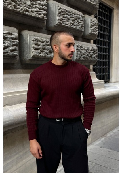 Fella Erkek Fitilli Triko Bisiklet Yaka Regular Fit Kazak indirimleri