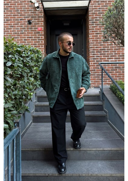 Yotau Erkek Oversize Fit Kadife Uzun Kollu Gömlek Ceket fiyatları