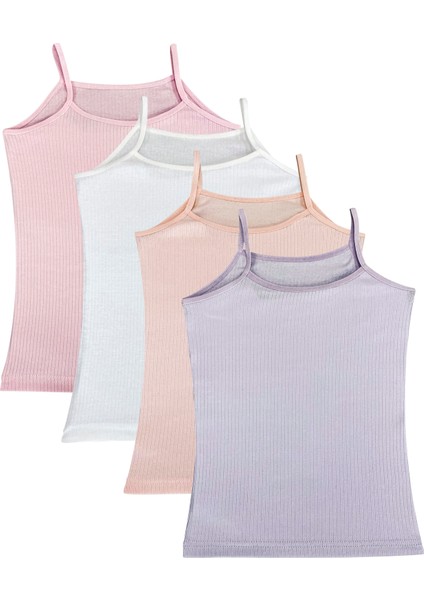 Incili 3'lü Set Kız Çocuk Ip Askılı Raporlu Ribana Atlet