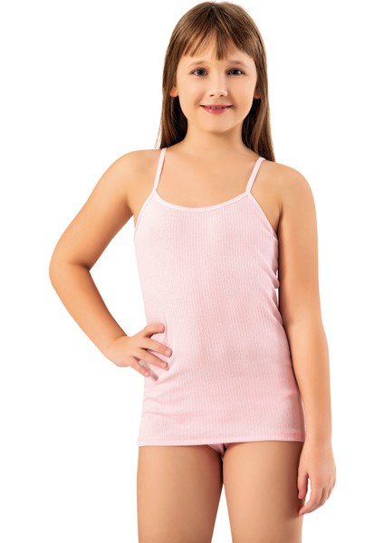 Incili 3'lü Set Kız Çocuk Ip Askılı Raporlu Ribana Atlet modelleri