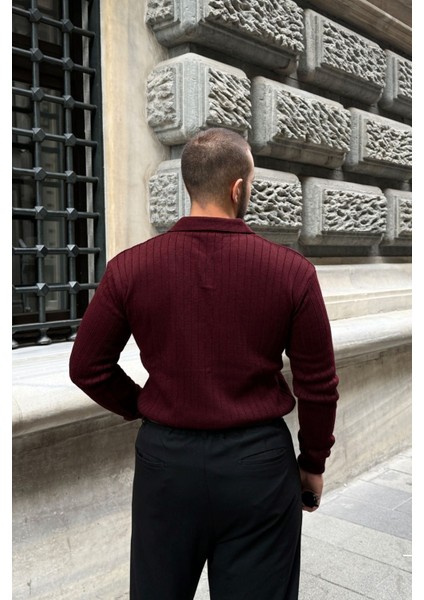 Kimi Fitilli Erkek Triko Polo Yaka Regular Kalıp Uzun Kollu Tişört fırsatları