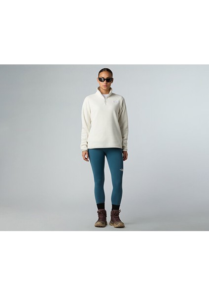 W Glacier Fleece 1/4 Zip Jacket Kadın Outdoor Çeyrek Fermuarlı Polar Üst NF0A8D2JQLI1 Beyaz indirimleri