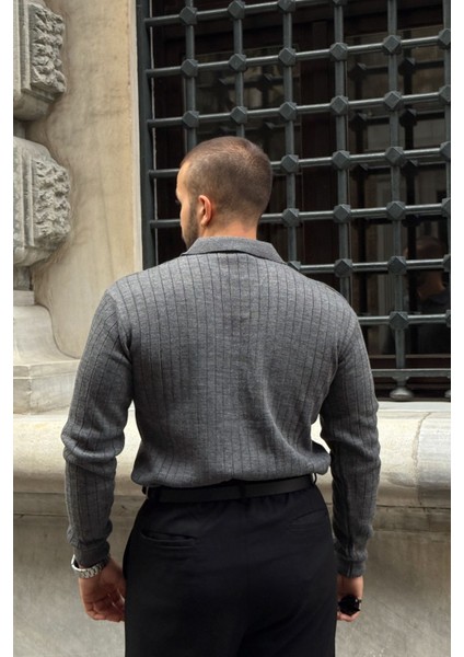 Kimi Fitilli Erkek Triko Polo Yaka Regular Kalıp Uzun Kollu Tişört indirimleri