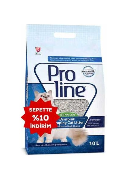 Elit Proline Bentonit Kedi Kumu Parfümsüz 10LT
